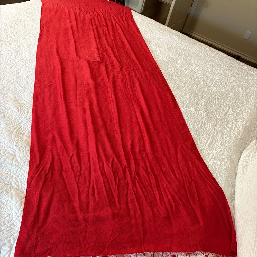 Vibrant Red Scarf